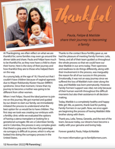 Thankful Paula, Felipe and Matilde share their journey to becoming a family